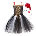 thumbnail image 2 of Girls Pirate Tulle Dress Kids Halloween Dress Up Toddler Pirate Outfits Christmas Birthday Gift 2T, 2 of 6