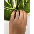 thumbnail image 3 of 925 Sterling Silver Hammered Thick Statement Ring - Multi-Layer Chunky Boho Ring for Women & Men, 3 of 7