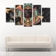 thumbnail image 2 of Juego de Cuadros Decorativos, Dios Egipcio Anubis, Estilo Fantasía Moderna, 5 Piezas, Ideal para Salas de Estar y Estudios, 150x80cm, 2 of 5