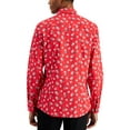 thumbnail image 2 of bar III Mens Slim Fit Performance Floral Button Down Dress Shirt, Red, 15-15.5, 2 of 2