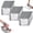 30*L, variant on Aluminum Foil Antibacterial Sealing Bag, 30 Pack 3 Size Reusable Stand Up Zip Lock Bags for Food, Freezer, Kitchen And Travel