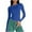 Blue, variant on ZyeKqe Long Sleeve Shirts for Women Casual Crewneck Solid Color Basic Tees Slim Fitted Going out Tops