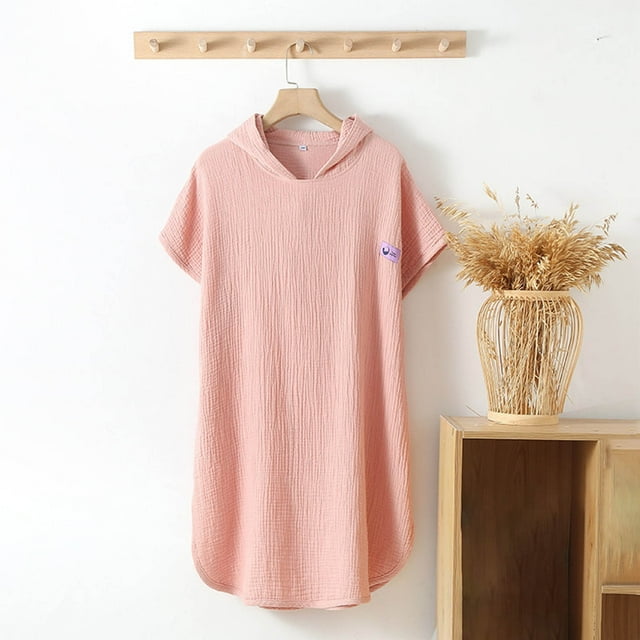 TIMIFIS Robe de Nuit Confortable pour Filles Haut de Pyjama Chemise de Nuit Col Ras du Cou Confortable Couleur Unie Décontractée Manches Longues Vêtement de Nuit Léger pour Dormir Tenue de Nuit Stylée pour Enfants, pour 4-12 Ans