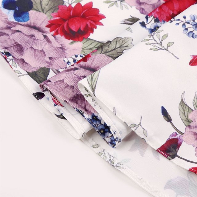 LEEy-world Filles de Mode Filles Bouffent Manches Courtes Cravate Carrée avant Évasée une Robe de Ligne, Violet