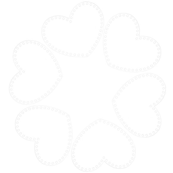 OULII 6pcs Heart Shape Craft Supply Handmade Boards for Women Bag Making and DIY Supplies