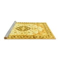 thumbnail image 2 of Ahgly Company Machine Washable Indoor Rectangle Medallion Yellow Traditional Area Rugs, 7' x 10', 2 of 4