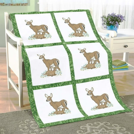 Herrschners® Mother and Fawn Quilt Blocks Stamped Cross-Stitch