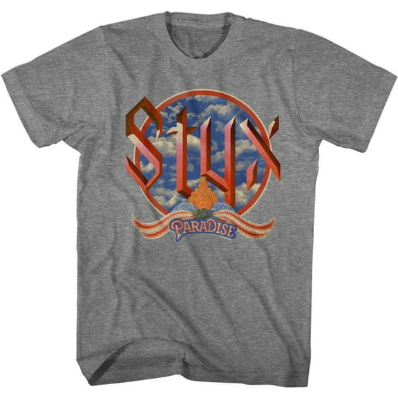 Styx Paradise Clouds Graphite Heather Adult T-Shirt 4Xl