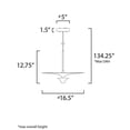 thumbnail image 2 of ET2 Lighting E21464-WTBK Radar LED 1-Light Pendant - White & Black, 2 of 7