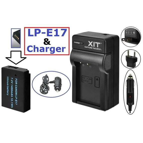 Hi Capacity LP-E17 Li-Ion Battery With Dual Charger For Canon EOS Rebel T6i T6s