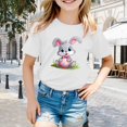 thumbnail image 2 of Tanghaowl Easter Shirts for Boys Girls Easter Children's Cute Rabbit Easter Egg Casual T Shirt Girls Size 6 Clothes, 2 of 4