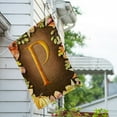 thumbnail image 3 of America Forever Fall Monogram House Flag Letter P 28 x 40 inches Double Sided, Pumpkin Autumn Leaves Harvest Seasonal Outdoor Decor, Holiday Outside Yard Decorations, 3 of 5