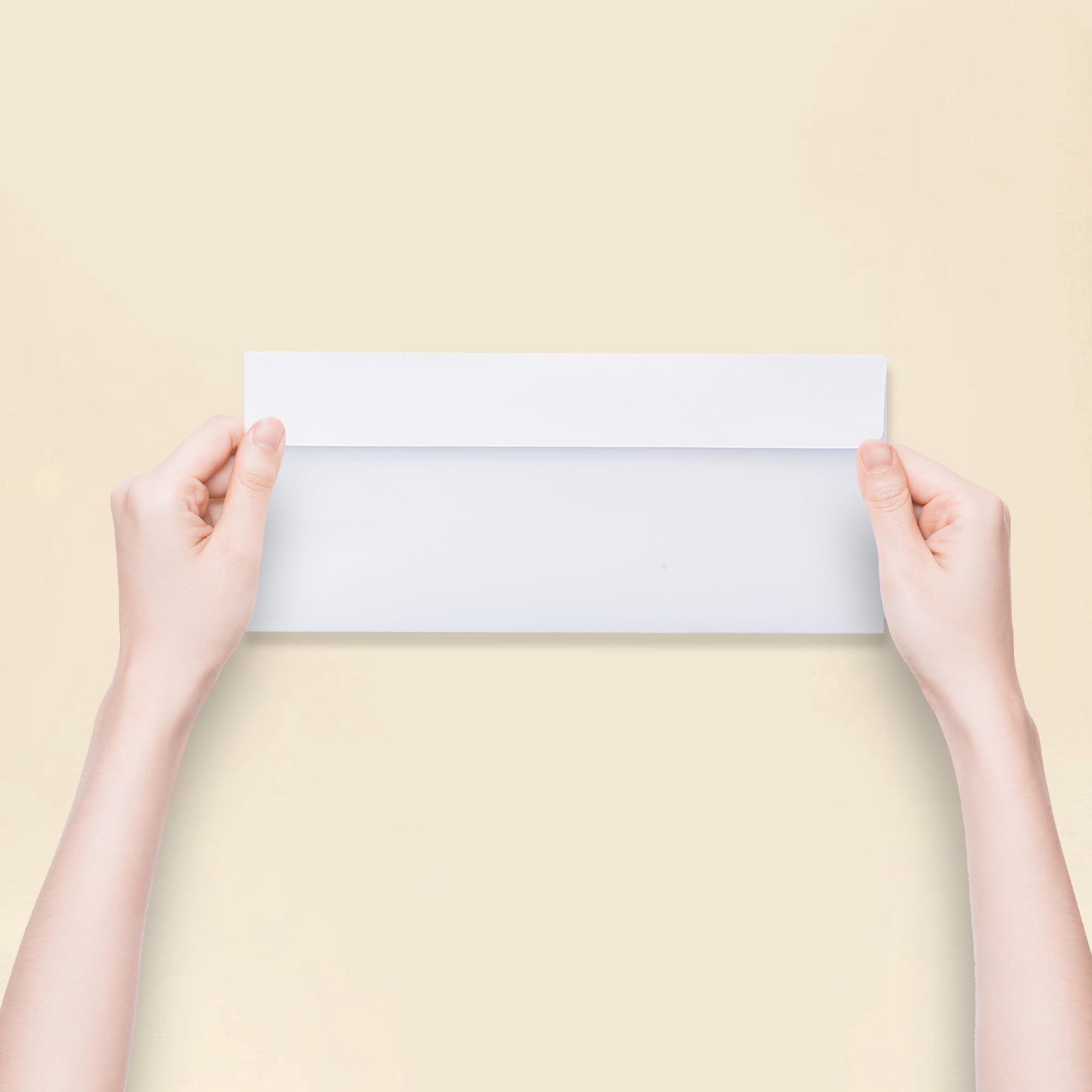 100PCS #10 Envelopes Letter Size Self-Seal Business Envelopes, No Window, Security Mailing Envelopes 4-1/8 x 9-1/2 Inch, White 24LB Paper