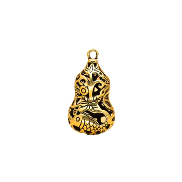 Colgante de Latón con Patrón de Loto de Calabaza Accesorio de Joyería Resistente Collar Regalo Antiguo NO7 Qarigey