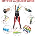 thumbnail image 5 of WGGE WG-014 Self-Adjusting Insulation Wire Stripper. For stripping wire from AWG 3 in 1 Automatic Wire Stripping Tool/Cutting Pliers Tool, Automatic Strippers with Cutters & Crimper 8", 5 of 7