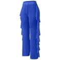 thumbnail image 5 of Glisme Casual Pants For Women Mesh Ruffle Trim Cover Up Pants Beach Cover Up Wrap Bikini Shiny Wraps Cover Ups For Swimwear Pants Blue Trousers Flexible Fit, 5 of 6