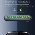 thumbnail image 2 of Temporary Parking Card Number Plate, Car Temporary Parking Card Phone Number Plate Luminous, Black, 1 Pack, 2 of 4
