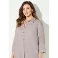 thumbnail image 4 of Catherines Women's Plus Size Petite Classic Linen Buttonfront Shirt, 4 of 4