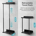 thumbnail image 3 of Livhil Wall Towel Rack for Rolled Towels, New Upgrade Towel Racks for Bathroom Wall Mounted, Bathroom Bar Towel Storage, Metal Bath Towel Holder for Folded Large Towel Washcloths, Black, 3 of 7
