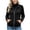 Black, variant on DailyTrove Women's Ribbed Knit Zip Up Jacket Long Sleeve Stand Collar Casual Outerwear with Pockets