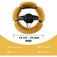 thumbnail image 5 of Fluffy Steering Wheel Cover for Women with Bling Crystal Diamond, Warm & Anti-Slip Plush Fur, Universal Fit for 14.5-15 Inch Steering Wheels, 5 of 10