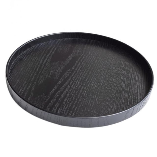 Cuenco de madera multifunción, cuenco decorativo, bandeja de madera, bandeja para servir decorativa. 30 centímetros