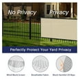 thumbnail image 3 of Privacy Fence Screen Heavy Duty Windscreen Fencing Mesh Fabric Shade Net Cover with Brass Grommtes for Outdoor Wall Garden Yard Pool Deck, 6'x28' Beige, 3 of 7
