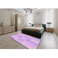 thumbnail image 4 of Ahgly Company Indoor Round Patterned Heliotrope Purple Area Rugs, 4' Round, 4 of 6
