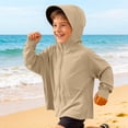 thumbnail image 4 of HAiming Kids Sun Protection Hoodie Jacket Long Sleeve Zip up Athletic T Shirts UPF 50+ Summer Beach Vacation Outdoors Tops, 4 of 8