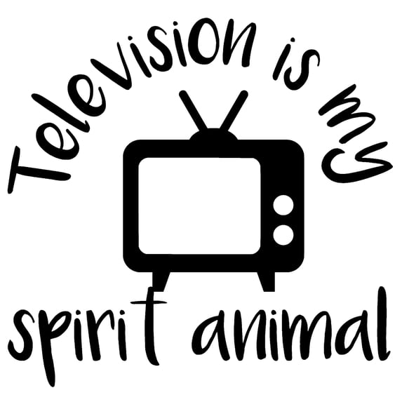 Is My Spirit Animal Tv Funny Movie Wall Decals for Walls Peel and Stick wall art murals Black Medium 18 Inch