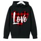 thumbnail image 4 of Sudadera con capucha y estampado de corazón de San Valentín, sudadera de manga larga para niños y niñas, chaqueta para niñas de talla mediana y grande., 4 of 7