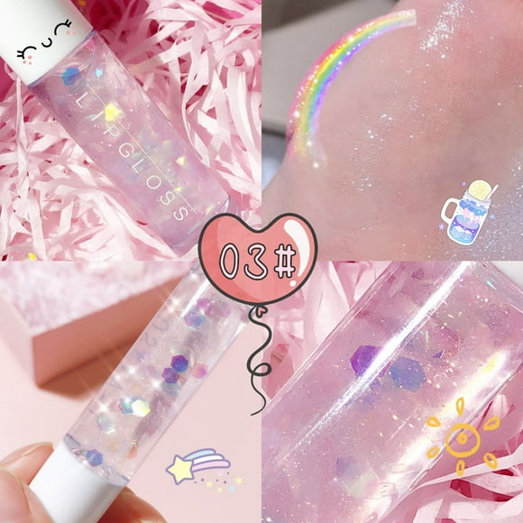 UHGEAX Lip Stick Lip Gloss for Girls Lip Stain Transparent with Glitter Lip B Ite Pearly White Base Lip Gloss 4ml Lip Plumper Korean Makeup Lip Oil Velvet Lipstick Lipstick Back to School Supplies
