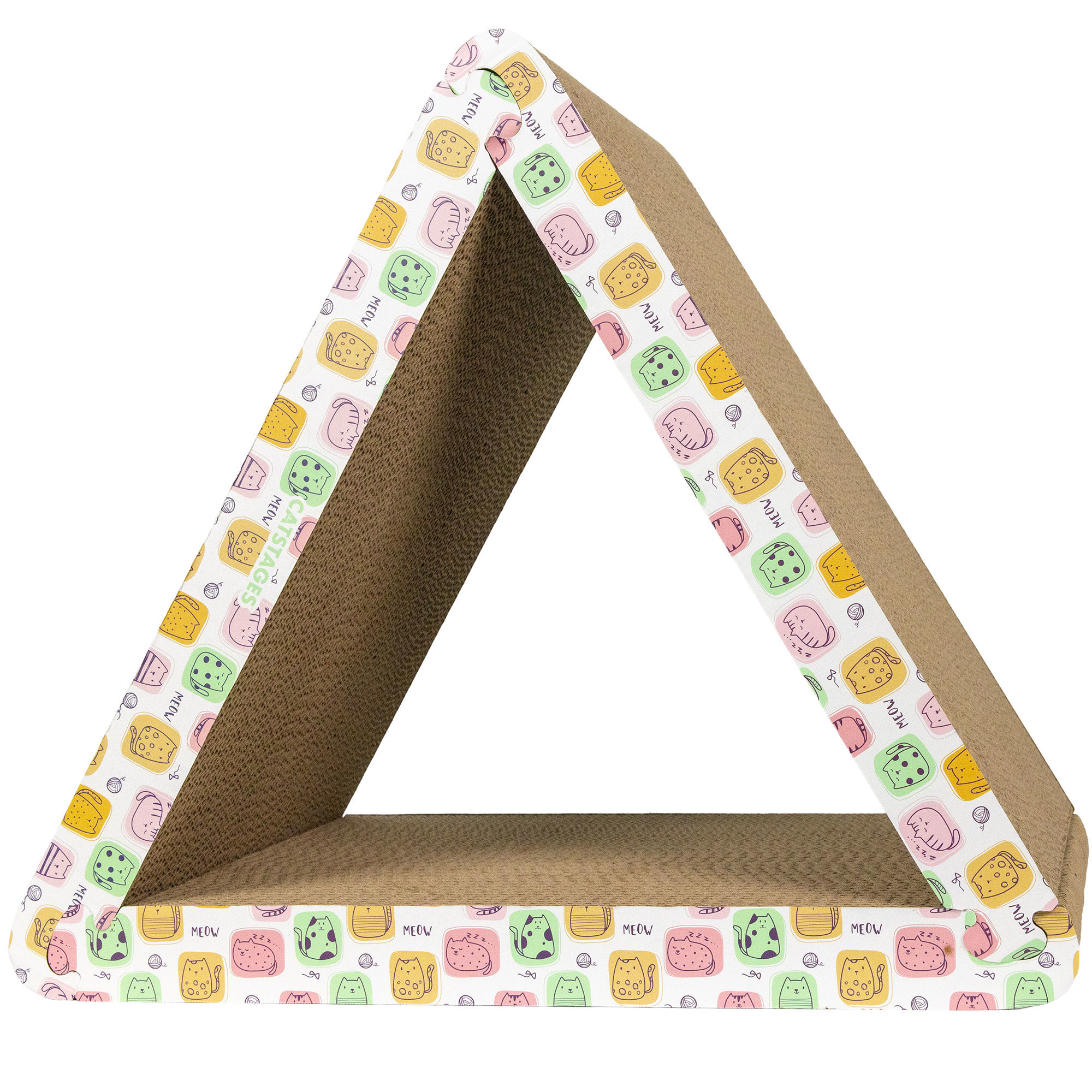 Catstages Seek & Scratch Triangle Cat Scratcher photo 8