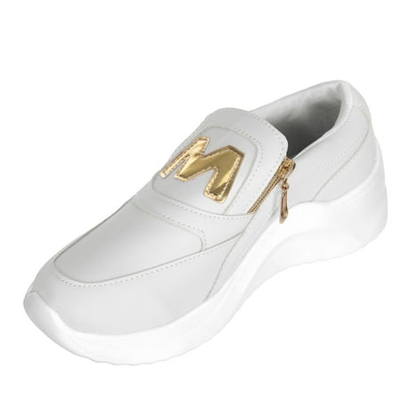 

Takeoutsome Women s Fashion Casual Comfortable Wedges Zipper Sneaker Running Shoes