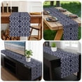 thumbnail image 6 of Blue Geometric Abstract Table Runner 72 Inches Long, Contemporary Modern Art White Kitchen Coffee Dining Table Decoration for Home Party Birthday Wedding Home Decor 13x72 Inches, 6 of 8