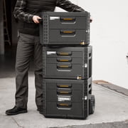 ToughBuilt StackTech 3-Drawer Rolling Locking Box, Portable Tool Storage & Organizer