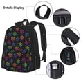 thumbnail image 3 of Disketp Rainbow Snowflake Large Capacity Backpack Lunch Bag Pencil Case Combination 3 Piece Set for Student, 3 of 7