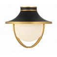 thumbnail image 5 of Crystorama Atlas 2 Light Matte Black and Textured Gold Outdoor Semi Flush Mount - 13.5"W x 12"H x 13.5" D, 5 of 11