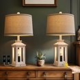 thumbnail image 4 of Lamp G-SAFAVA Retro Farmhouse de 23,75 pulgadas con puertos USB C+A, juego de 2, 4 of 9