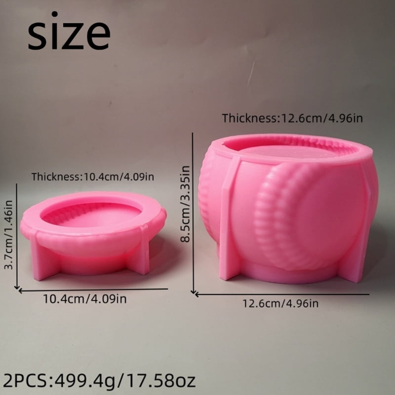Candle Holders Molds Silicone Texture Candle Base Moulds for Home Decors Project