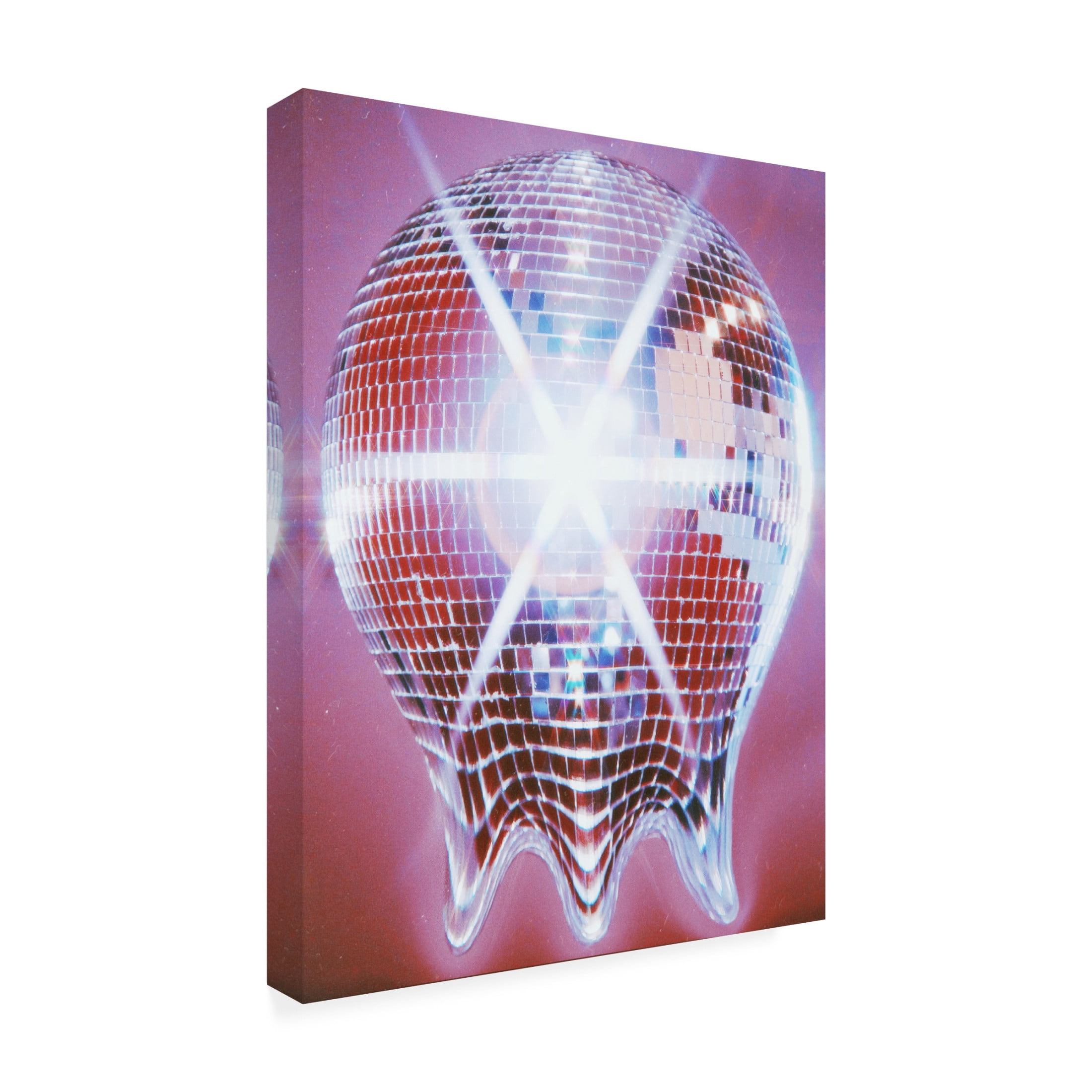 Canvas Wall Art - Samantha Hearn 'Melting Disco Ball' Wall Art for Living Room, Bedroom, or Office D?cor by Trademark Fine Art - 14 x 19 Inches