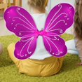 thumbnail image 3 of Butterfly Enfant Costume Butterfly pour Bal Masqué Fête Carnavals Rouge Rose, 3 of 10