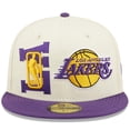 thumbnail image 2 of Men's New Era Cream/Purple Los Angeles Lakers 2022 NBA Draft 59FIFTY Fitted Hat, 2 of 6