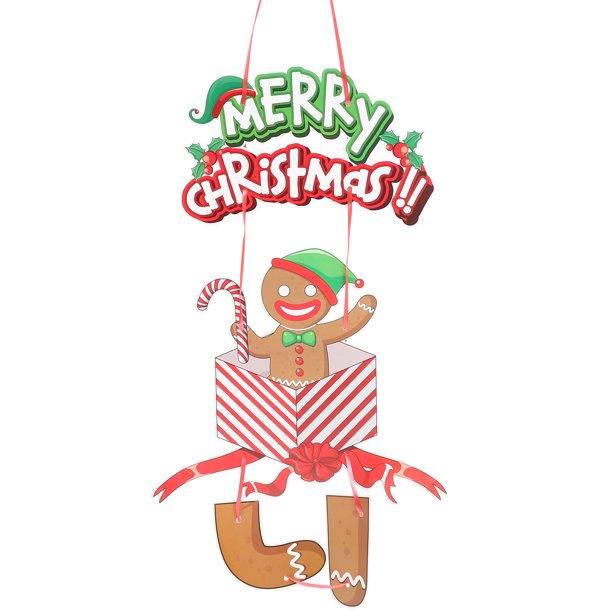 KAKOWELY 1 juego de adornos navideños para puerta, adornos navideños para puerta, adornos navideños para árbol de Navidad.