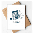 thumbnail image 1 of Flappg Cartes de Vœux Musique Bleue Mim Blanches Vous Tes Invités Invitations, 1 of 3