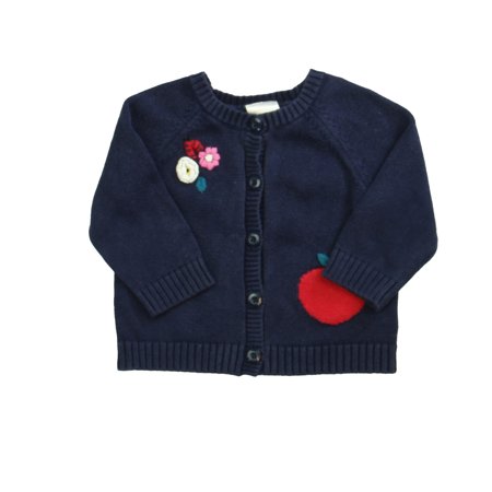

Pre-owned Hanna Andersson Girls Navy Cardigan size: 6-12 Months