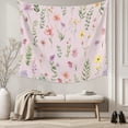 thumbnail image 5 of Pink Spring Floral Small Tapestry for Bedroom Wall Hanging Tapestry, Flowers Botanical Elegant Pastoral Ceiling Backdrop Tapestries Poster Blanket Wall Decor for Teens Room Living Room Dorm 23" x 28", 5 of 8