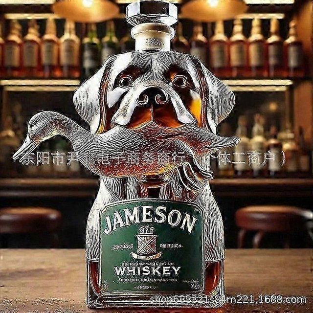 Hunting Dog Whiskey Bottle, Funny Glass Dog Wine Bottles, Glass Hunting Dog Statue Wine Bottles, Gift for Whiskeys Enthusiasts