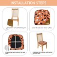 thumbnail image 4 of Halloween Cat Seat Covers for Dining Room Chairs Set Of 6,Stretch Printed Washable Chair Seat Cover with Elastic Ties and Button,Removable Waterproof Couch Cushion Covers, 4 of 6