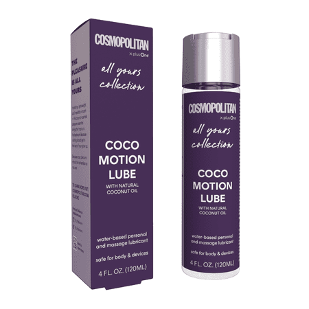 Cosmopolitan X plusOne Coco Motion Water Based Lube Personal Lubricant with Natural Coconut Massage Oil, Happy Anal Lube Sex for Couples, Smooth Water Based Lubes for Sex